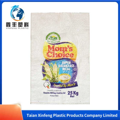 10 kg PP-Gewebeverpackung, individuell bedruckter BOPP-laminierter transparenter Reisverpackungssack in Lebensmittelqualität