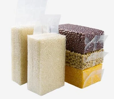 Nylon-PE-geprägte Reisverpackungs-Vakuumbeutel, geprägte, vakuumverschließbare Plastiktüten