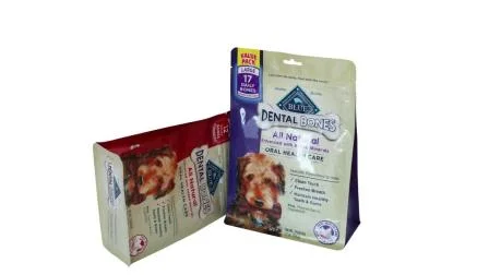 Flexibler Reißverschluss-Verpackungsbeutel für Hunde- und Katzenfutter/Tiernahrung mit flachem Boden/Seitenfaltenbeutel für Tiernahrung