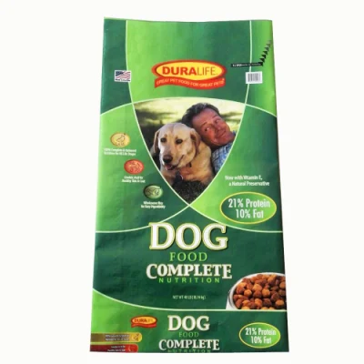 SGS-zertifizierte Tierverpackung 25lb 50lb BOPP laminierter gewebter Futterbeutel für Hundefutter